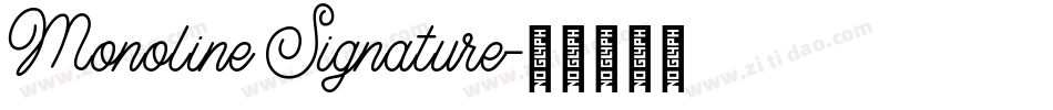 Monoline Signature字体转换